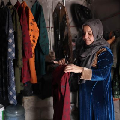 “My wish for 2025 is to open a small shop in my village if only I can return there," says Mirvet, who lives in a camp for displaced people in Idleb, north-west Syria, December 2024. UNOCHA/Ali Haj Suleiman