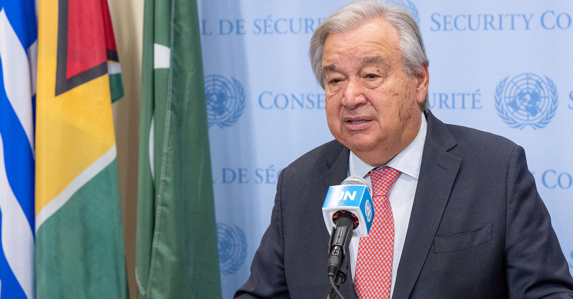 Secretary-General António Guterres in remarks to reporters on the situation in Gaza
