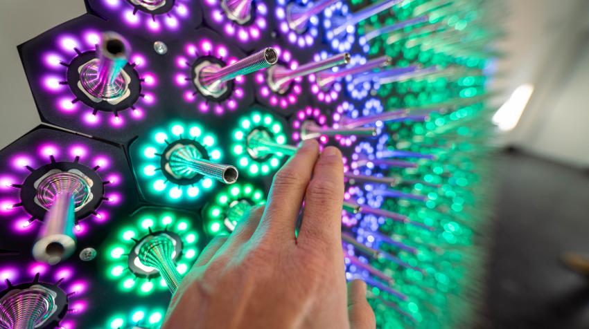 Hands-on quantum physics workshops were offered during events marking World Quantum Day at the Urania in Berlin, Germany, 14 April 2025. © Franceschetti 