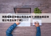 陕西哈希区块链公司怎么样了[陕西哈希区块链公司怎么样了啊]